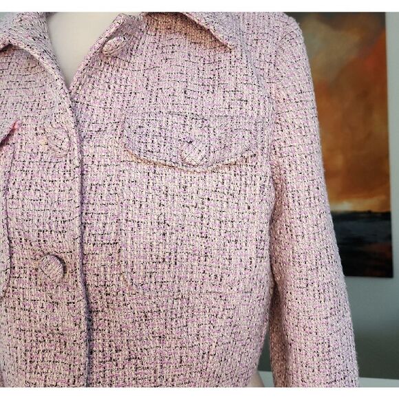 Signature8 Women's Tweed Blazer in Pink And Black Small S - Picture 2 of 6